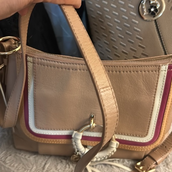 See By Chloe Tan and Pink Crossbody Bag with Saddle Shape - Picture 14 of 14